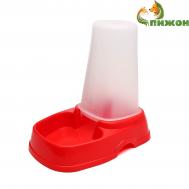 Автопоилка/автокормушка с мерным делением, 1,3 л, красная Пижон