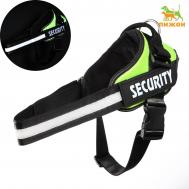 Шлейка к9 мягкая светоотражающая, размер l, ог 68-80 см, вес 17,5-32,5 см, зеленая Пижон