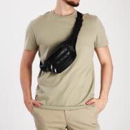 Сумка поясная на молнии, цвет черный NO BRAND