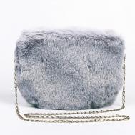 Сумка плюшевая, 24×19×3 см, серая Milo toys