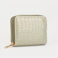 Кошелек женский на молнии, цвет светло-зеленый NO BRAND