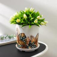 Горшок для цветов с поддоном доляна Доляна