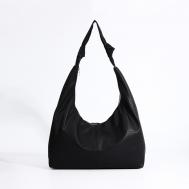 Сумка-шопер женская, наружный карман, цвет черный NO BRAND