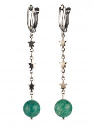 Серьги Бусики-Колечки