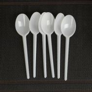 Ложка пластиковая одноразовая не забыли!, белая, столовая, 15.5 см, набор 6 шт. Не ЗАБЫЛИ!
