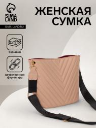 Сумка женская на магните, цвет бежевый NO BRAND