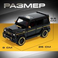 Машинка металлическая, инерционная, 1:24, открываются двери, капот, багажник, цвет черный Автоград