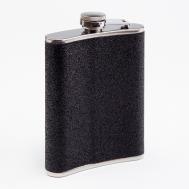 Фляжка мастер к, 240 мл, подарочная, 8 oz, нержавеющая сталь, черная Мастер К