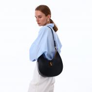 Сумка женская на застежке , косметичка, средний размер, цвет черный Textura