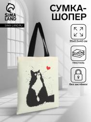 Сумка шопер без застежки, из текстиля, цвет бежевый NO BRAND