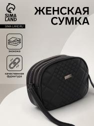 Сумка женская на молнии, цвет черный NO BRAND