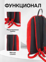 Рюкзак спортивный , на молнии, с карманом, размер 20×11×39 см, красный Textura