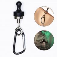 Карабин с магнитом туристический, черный, 10.5 см NO BRAND