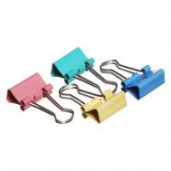 Набор зажимов для бумаг пастель 15 мм, 12 штук, 4 цвета, в картонной коробке Calligrata