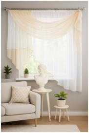 Штора для кухни Муза шампань Nivasan