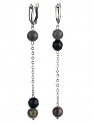 Серьги Бусики-Колечки