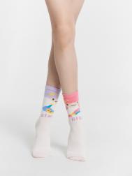 Носки детские белые с рисунком в виде детей Mark Formelle