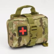 Подсумок медицинский, тактический, отрывной, камуфляж мультикам, 19×15 см NO BRAND