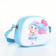 Сумка детская для девочки на молнии, цвет голубой NO BRAND