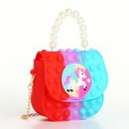 Сумка детская для девочки на магните, pop it, цвет разноцветный NO BRAND