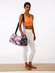 Сумка спортивная на молнии , боковой карман-сетка, регулируемый ремень, средний размер, красная Textura