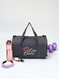 Сумка дорожная на молнии , с подкладкой, длинный ремень, маленький размер, серая Textura