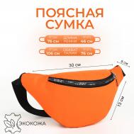 Сумка поясная на молнии, цвет оранжевый NO BRAND