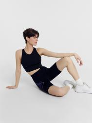 Шорты женские черные с печатью Mark Formelle