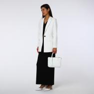 Сумка женская на молнии , маленький размер, цвет белый Textura