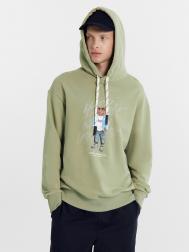 Худи мужское зеленое с печатью Mark Formelle