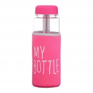 Бутылка для воды, 500 мл, my bottle, 19.5 х 6 см, чехол в комплекте, фуксия NO BRAND