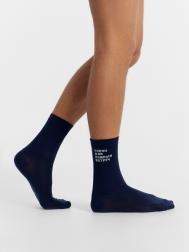 Носки мужские темно-синие с рисунком в виде надписи Mark Formelle