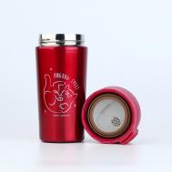 Термостакан с кнопкой новогодний Сима-ленд