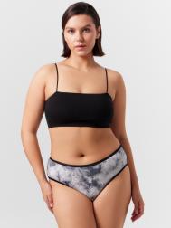 Трусы женские классические черные в технике тай-дай Mark Formelle