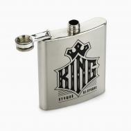 Фляжка king, 210 мл, серебристая Сима-ленд