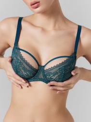 Бюстгальтер женский зеленый кружевной Mark Formelle