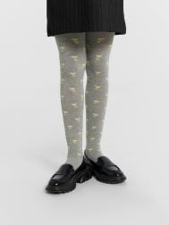 Колготки детские серые в цветочек Mark Formelle
