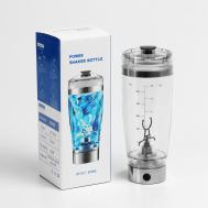 Шейкер спортивный для коктейлей и протеина, электрический, 600 мл, 23 х 8.5 х 6 см, 800 мач 107894 NO BRAND