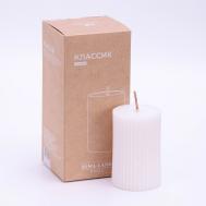 Свеча-цилиндр sima home, 5×7.5 см, пальмовый воск, белая, 6 ч Sima-Land Home