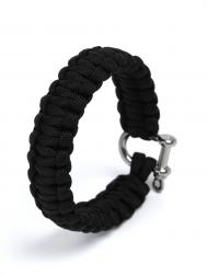 Браслет из паракорда, 25 см, черный NO BRAND