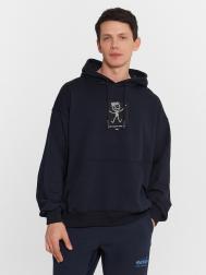 Худи мужское черное с принтом и надписью Mark Formelle