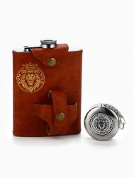 Фляжка со складной стопкой в чехле Сима-ленд