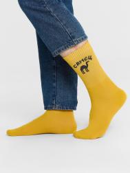Носки мужские желтые с надписью Mark Formelle