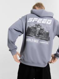 Худи мужское серое с принтом и надписью Mark Formelle