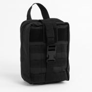 Подсумок медицинский, отрывной, тактический, кордура - 500, черный NO BRAND