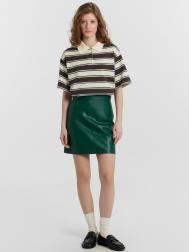 Юбка женская зеленая кожаная Mark Formelle