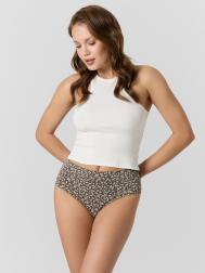 Трусы макси женские хаки с цветочным принтом Mark Formelle