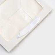 Пакет подарочный с широким дном и окном 25×19×18 см, белый UPAK LAND