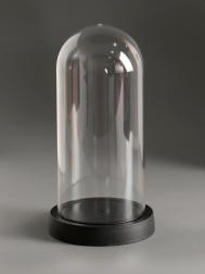 Стеклянный купол-клош на подставке пластик, 10.8×10.8×21.5 см NO BRAND