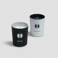 Набор ароматических свечей Легкое дуновение и тропическая вода цвет: черный, белый (130 мл - 2 шт) Togas